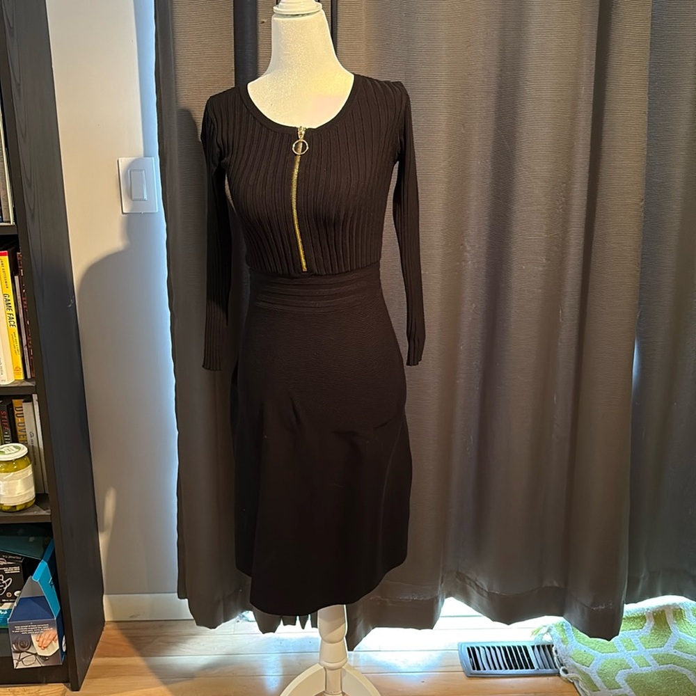 Inc zip front fit and flare sweaterdress. XS. Gently worn.
